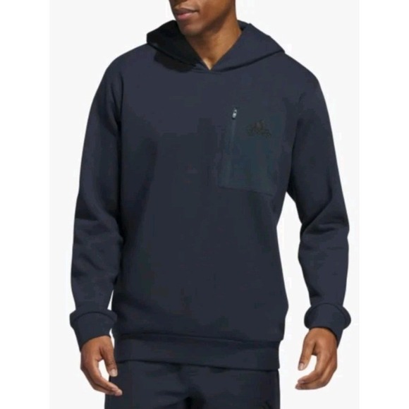Adidas Men's Regular Fit Kangaroo Pocket Hoodie, Large - Picture 1 of 5